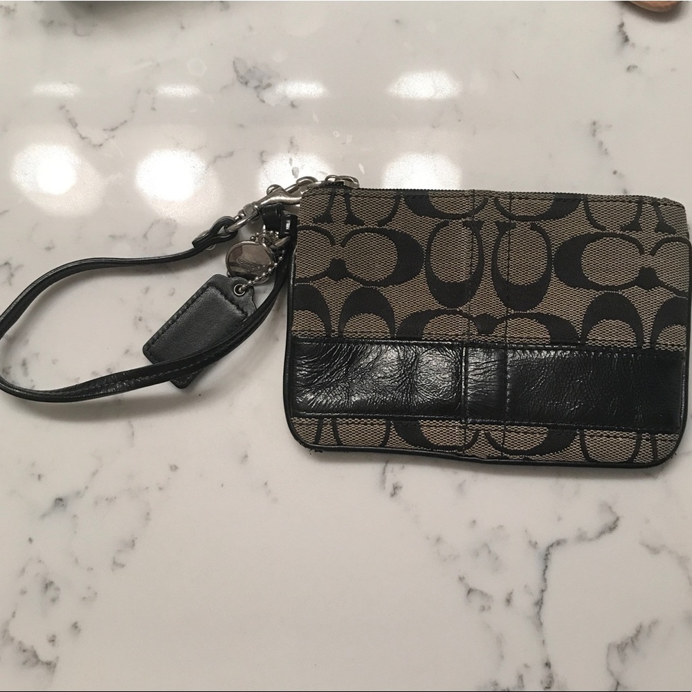 Coach corner zip wristlet